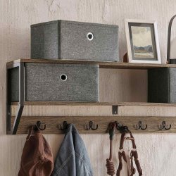 V�gh�ngt knager�kke med 7 dobbeltknager, m�rkebrun 100x20x30