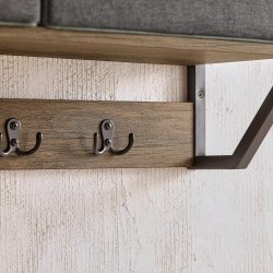 V�gh�ngt knager�kke med 7 dobbeltknager, m�rkebrun 100x20x30