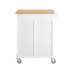 Kkkenvogn med skab, kkkenvogn med skuffe, hvid 74x45x91cm