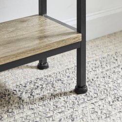 Konsolbord, smalt sidebord til entre og stue, brun 120x20x77