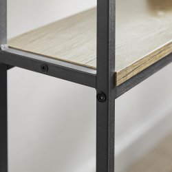 Konsolbord, smalt sidebord til entre og stue, brun 120x20x77