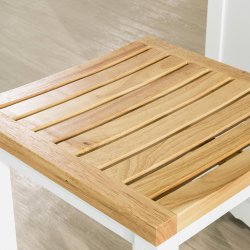 Barstole i massivt tr�, s�t med 2 stk h�je skamler til barer