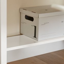 Skrivebord med hylde og skuffe, kompakt hj�rnebord, hvid