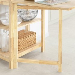 Reol med 5 hylder og udfoldeligt skrivebord, hj�rnebord, tr�