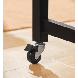 Kkken p hjul, kkkenvogn med skuffer, sort 98x58x94 cm