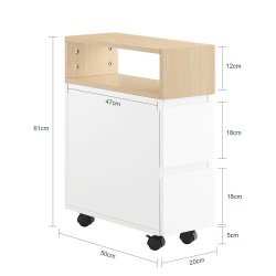 Rullevogn med opbevaringsrum, natbord, sengebord og sidebord