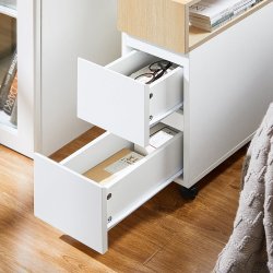 Rullevogn med opbevaringsrum, natbord, sengebord og sidebord