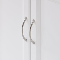 K�kken� p� hjul, k�kkenvogn med udtr�kkelig bordplade, hvid