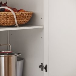 Kkkenvogn p hjul, kkken med skuffer og hylder, hvid