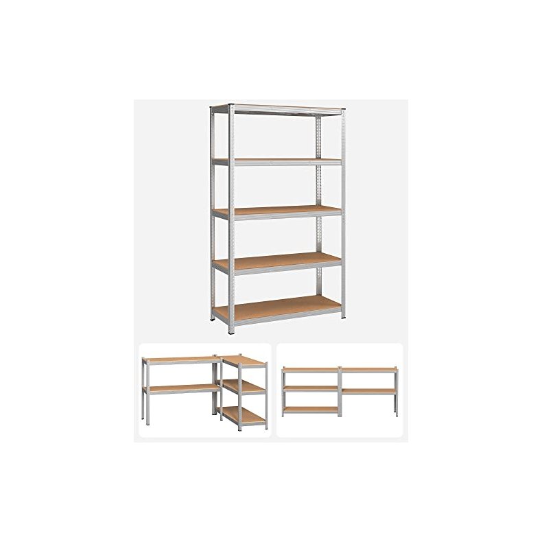 Stlreol med 5 hylder - lagerreol - slv reol 200 x 120 x 60