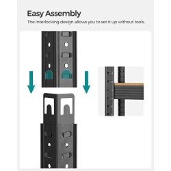 Stlreol med 5 hylder - lagerreol - sort reol 200 x 100 x 50