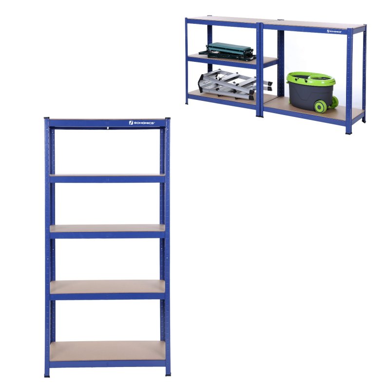 St�lreol - lagerreol - bl� og brun reol 180 x 90 x 40