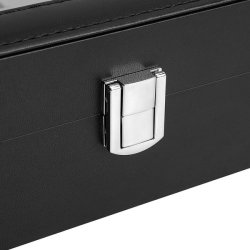 Urboks i kunstl�der - display�ske til 12 ure - sort urkasse