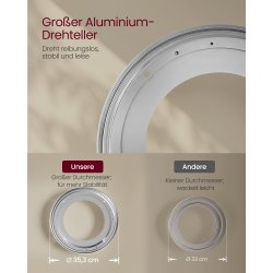 Reol - 360 roterbar bogreol - hvid gulvreol - 43 x 43 x 158