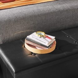 Entrebnk - skammel med kiste 110 x 38 x 38 - sort kunstlder