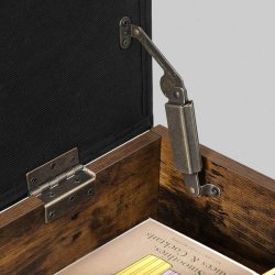 Skobnk med skohylde  - siddebnk med opbevaring - rustik brun