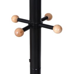 Stumtjener i sort metal - frakke stativ til entre - H 176