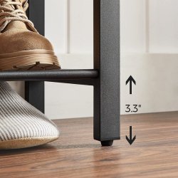 Skoreol med hylder til sko - reol med skohylder - rustik brun