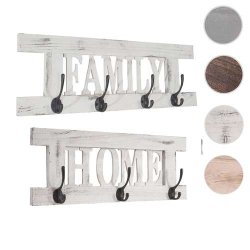 2 knagerkker Home + Family garderobe - antik hvid entrembler