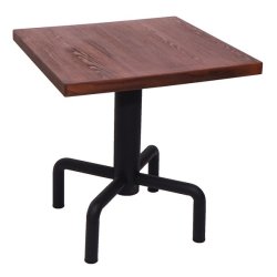 Firkantet cafebord - bistrobord 73x70x70cm - mrkebrunt trbord