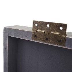 Vinreol til 20 flasker  - vghngt rustik flaskehylde i grt tr