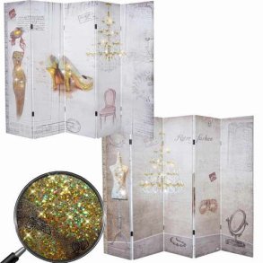 Sk�rmv�g/skillev�g - rumdeler Glitter Retro Fashion 180 x 200 cm
