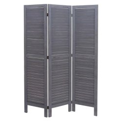 Rumdeler i tr� - antik vintage gr� sk�rmv�g/foldev�g 170 x 120 cm