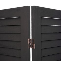 Skillev�g i antik vintage sort tr� - rumdeler/foldesk�rm 170 x 200 cm