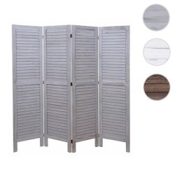 Rumdeler i antik vintage gr� tr� - skillev�g/foldesk�rm 170 x 160 cm