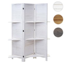 Skillev�g/sk�rmv�g med hylder - hvid foldesk�rm/foldev�g 170 x 125 cm