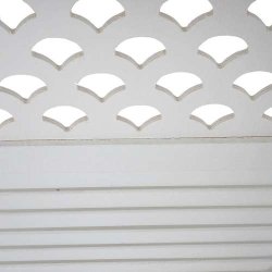 Foldesk�rm - hvid sk�rmv�g/skillev�g med ornamenter 170 x 160 cm