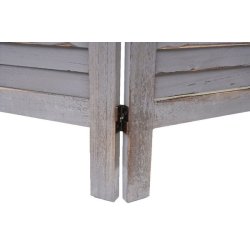 Rumdeler i antik vintage gr� tr� - skillev�g/foldesk�rm 170 x 160 cm