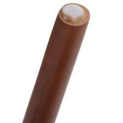 Spisebordsstol - formstbt spisestol med creme kunstlder - valnd look