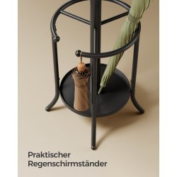 Stumtjener - frakke stativ i metal - sort 40 x 40 x 175 cm