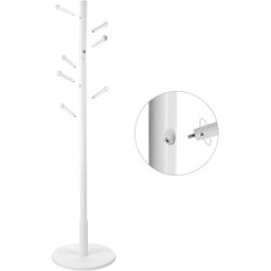 Stumtjener i hvid tr� - frakke stativ til entre - 38x38x175