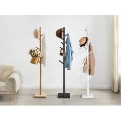 Stumtjener i brun tr� - frakke stativ til entre - 30x30x175