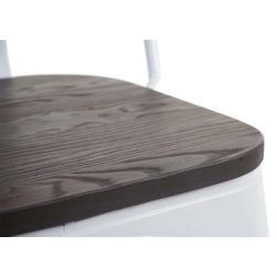 Cafestol med trsde - hvid stabelbar bistro stol og spisestol