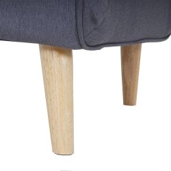 Sovestol - l�nestolsseng og g�steseng - lysegr� sovestol 75x185