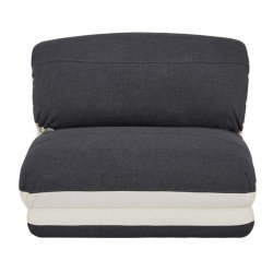 L�nestolsseng - sovestol og g�steseng - creme/sort sovestol 75x217