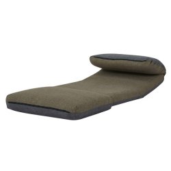 L�nestolsseng - sovestol og g�steseng - khaki/gr� sovestol 75x217