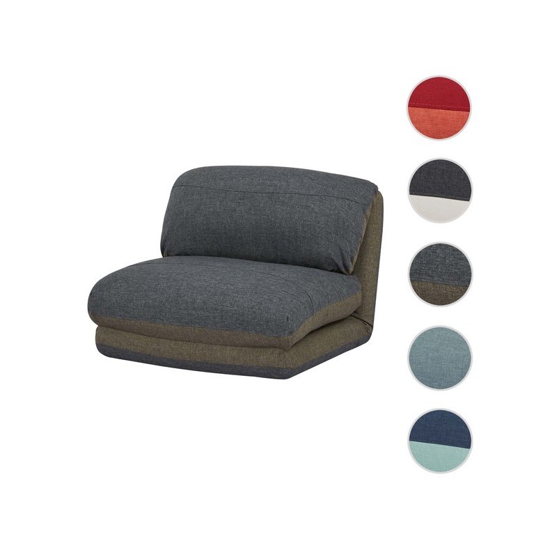 L�nestolsseng - sovestol og g�steseng - khaki/gr� sovestol 75x217