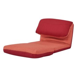 L�nestolsseng - sovestol og g�steseng - orange/r�d sovestol 75x217