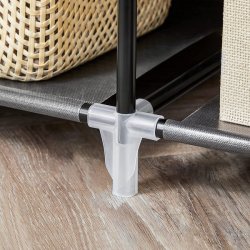 Kldeskab med stofsider - sort garderobeskab og tjskab - 175 cm