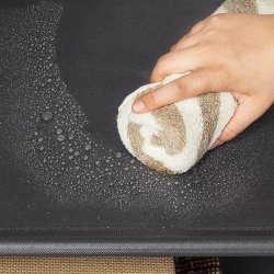 Kldeskab med stofsider - sort garderobeskab og tjskab - 175 cm