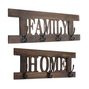 2 knager�kker Home + Family garderobe - antik brun entrem�bler