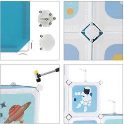 Opbevaringsskab - kubisk skab i plastik - plastikskab med 16 rum