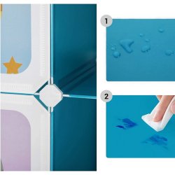 Opbevaringsskab - kubisk skab i plastik - plastikskab med 16 rum