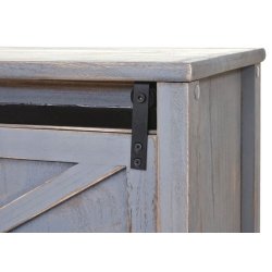 Kommode - m�rkegr� garderobe sk�nk med skyded�re - entrem�bel