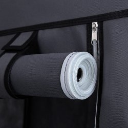 Kldeskab med stofsider - gr garderobeskab og tjskab - 175 cm