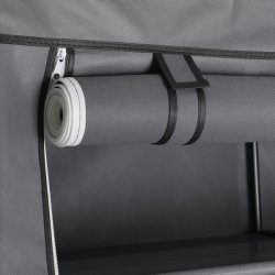 Kldeskab med stofsider - gr garderobeskab og tjskab - 174 cm